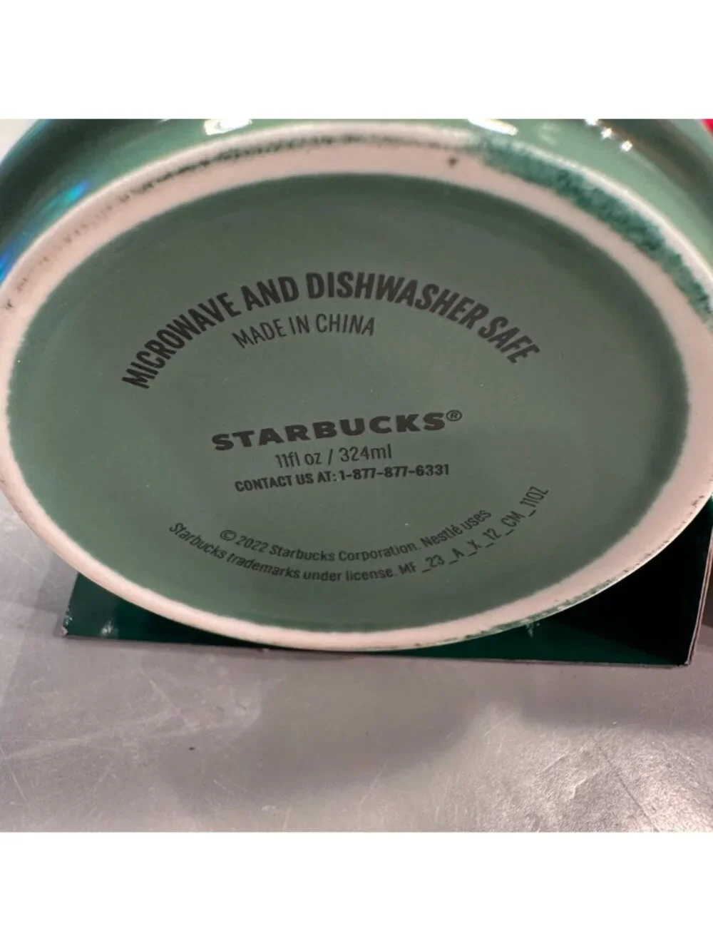 Starbucks 2022 Holiday Coffee Mug Gift Set Green Red Ceramic Cup Christmas READ